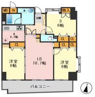 東京都江戸川区西瑞江5(マンション)の賃貸物件の間取り
