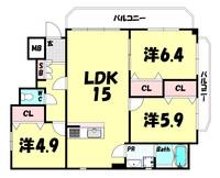 ラムール籠池の間取り