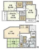 神奈川県横浜市中区立野(一戸建)の賃貸物件の間取り