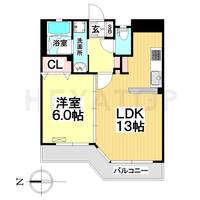 愛知県名古屋市瑞穂区苗代町(マンション)の賃貸物件の間取り