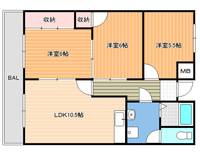 第二高橋ハイツの間取り