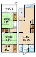 大阪府枚方市黄金野1(一戸建)の賃貸物件の間取り