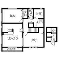 山形県山形市大野目町(アパート)の賃貸物件の間取り