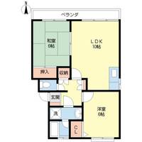 コーポかいつぶりの間取り