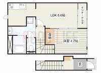 兵庫県丹波篠山市宇土(アパート)の賃貸物件の間取り