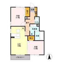 栃木県栃木市片柳町5(アパート)の賃貸物件の間取り