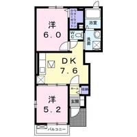 茨城県下妻市下妻丙(アパート)の賃貸物件の間取り