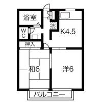 ヴィラクレストA棟の間取り