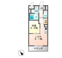 栃木県宇都宮市峰3(マンション)の賃貸物件の間取り