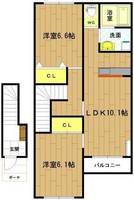 三重県度会郡度会町棚橋(アパート)の賃貸物件の間取り
