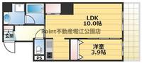 大阪府大阪市西区北堀江1(マンション)の賃貸物件の間取り