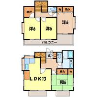 群馬県藤岡市下栗須(一戸建)の賃貸物件の間取り