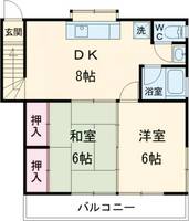 奥田貸家の間取り