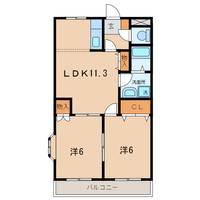 愛知県西尾市吉良町饗庭(アパート)の賃貸物件の間取り