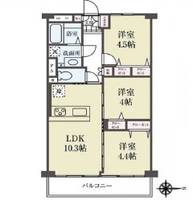 秀和亀戸天神橋レジデンスの間取り