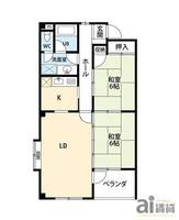 埼玉県鶴ヶ島市大字鶴ヶ丘(マンション)の賃貸物件の間取り