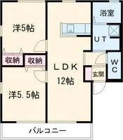 群馬県吾妻郡中之条町大字伊勢町(アパート)の賃貸物件の間取り