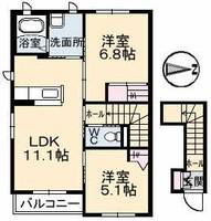広島県呉市本通8(アパート)の賃貸物件の間取り