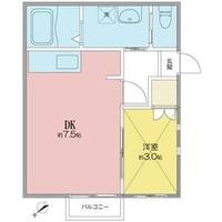 新潟県新潟市中央区関屋松波町3(アパート)の賃貸物件の間取り