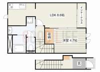 兵庫県丹波篠山市宇土(アパート)の賃貸物件の間取り