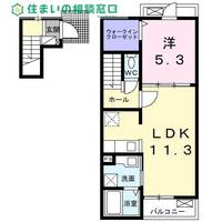 愛知県岡崎市赤渋町字西河原(アパート)の賃貸物件の間取り