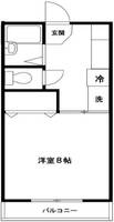 東京都目黒区東山1(アパート)の賃貸物件の間取り