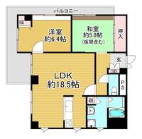 京都府京都市左京区南禅寺草川町(マンション)の賃貸物件の間取り