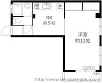 東京都渋谷区猿楽町(マンション)の賃貸物件の間取り