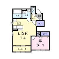 神奈川県小田原市小八幡3(アパート)の賃貸物件の間取り