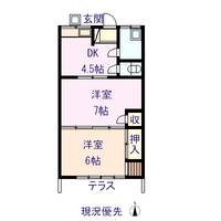 熊本県熊本市東区月出4(アパート)の賃貸物件の間取り