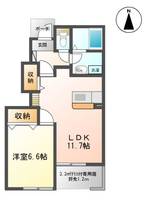 福島県二本松市金色久保(アパート)の賃貸物件の間取り