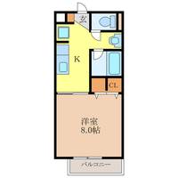 岐阜県瑞浪市松ヶ瀬町2(アパート)の賃貸物件の間取り