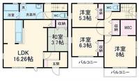 静岡県浜松市中央区佐藤1(一戸建)の賃貸物件の間取り