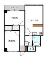 新潟県新潟市中央区鳥屋野2(マンション)の賃貸物件の間取り
