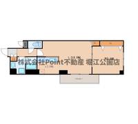 大阪府大阪市東成区中本1(マンション)の賃貸物件の間取り