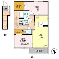 サンモール Dの間取り