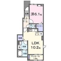 福島県郡山市久留米4(アパート)の賃貸物件の間取り
