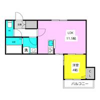 福岡県福岡市南区横手南町(アパート)の賃貸物件の間取り