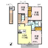 愛知県名古屋市守山区大字上志段味字羽根(アパート)の賃貸物件の間取り