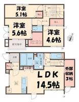 埼玉県吉川市美南2(一戸建)の賃貸物件の間取り