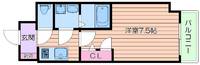 S-RESIDENCE江坂Alegriaの間取り