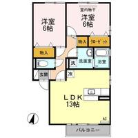 広島県福山市千田町2(アパート)の賃貸物件の間取り