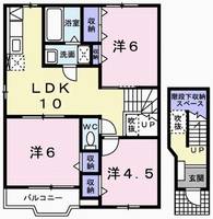 兵庫県姫路市町坪(アパート)の賃貸物件の間取り