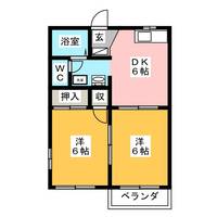 ハイツナガツカBの間取り