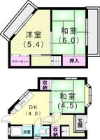 兵庫県神戸市須磨区板宿町3(一戸建)の賃貸物件の間取り