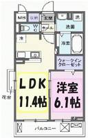 埼玉県越谷市神明町2(アパート)の賃貸物件の間取り