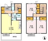 大阪府大阪市城東区放出西2(一戸建)の賃貸物件の間取り