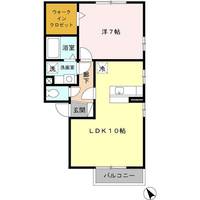 栃木県下野市駅東4(アパート)の賃貸物件の間取り