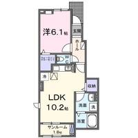 福島県郡山市久留米4(アパート)の賃貸物件の間取り
