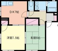 神奈川県茅ヶ崎市東海岸北5(アパート)の賃貸物件の間取り